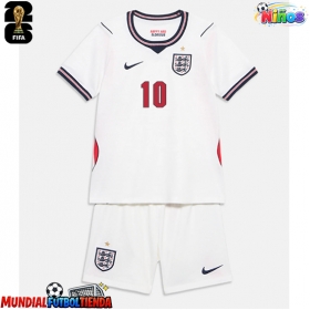 Camiseta Inglaterra Jude Bellingham #10 Primera Equipación Replica Mundial 2026 para niños mangas cortas (+ Pantalones cortos)